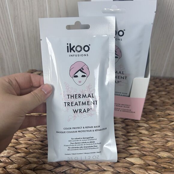 NEW ikoo Infusions Thermal Treatment Wrap Color Protect & Repair Mask, 15 ct - Picture 7 of 10